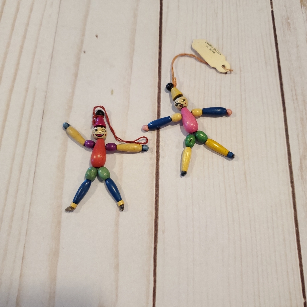 Vintage Wooden People Ornaments - Picture 11 of 11
